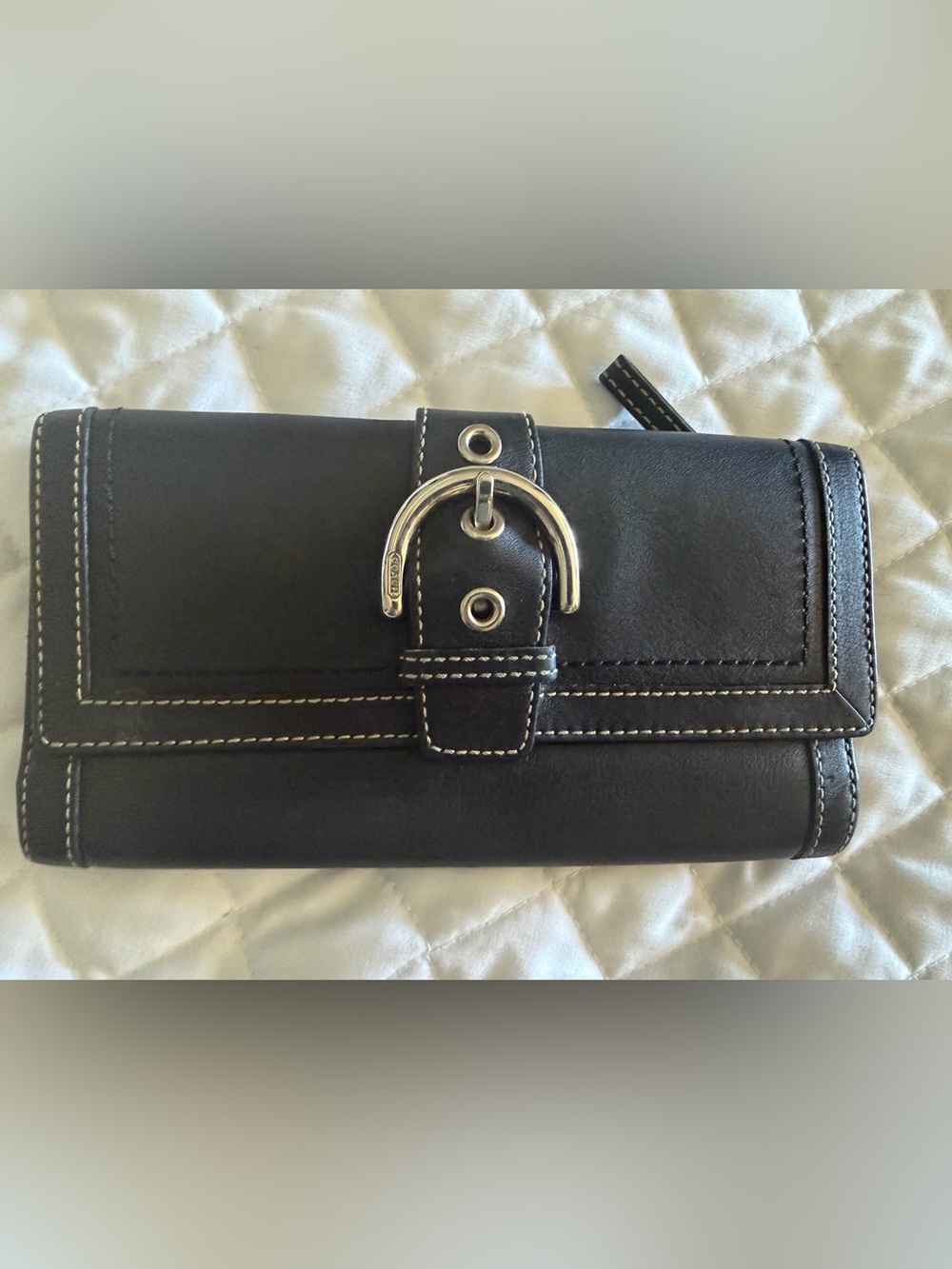 Vintage Coach Soho Leather Wallet in Black